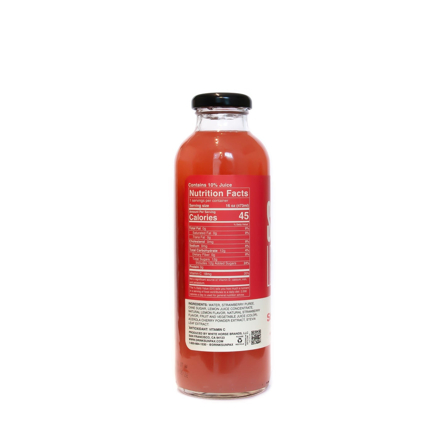 Sunpax Strawberry Lemonade, 16oz (8-pack Case)